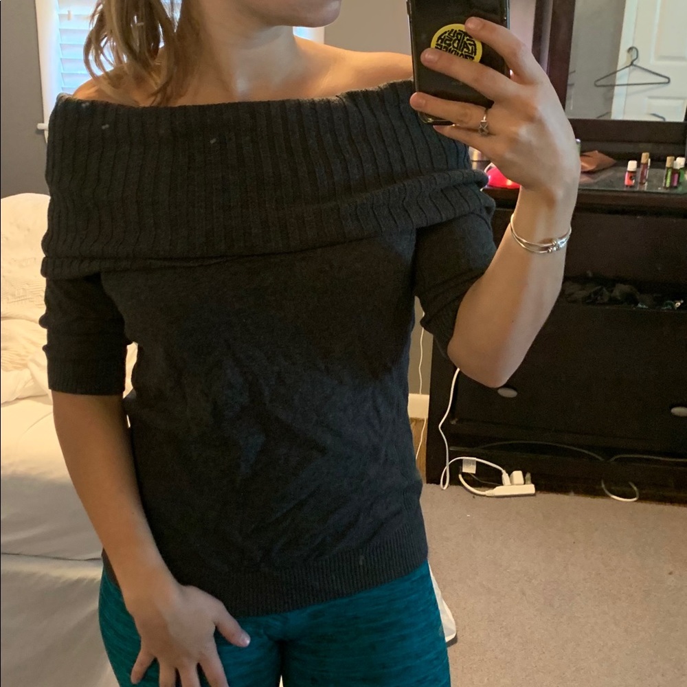 Express multi wear grey sweater